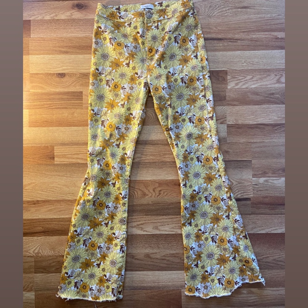 Flared Floral Pants
